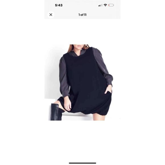 City Chic Refinity Dress XXL Black Bubble dress plus size Funky Fun Mini New - Picture 3 of 10